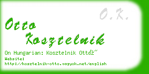 otto kosztelnik business card